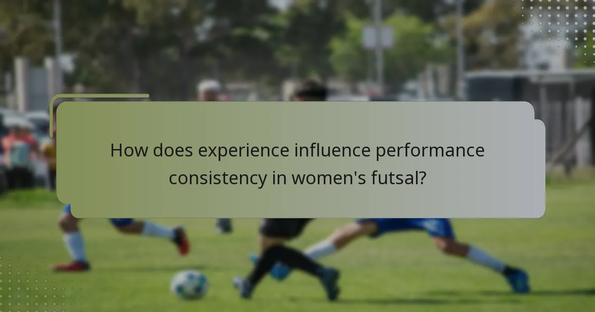 Comment l'expérience influence-t-elle la constance de la performance dans le futsal féminin ?